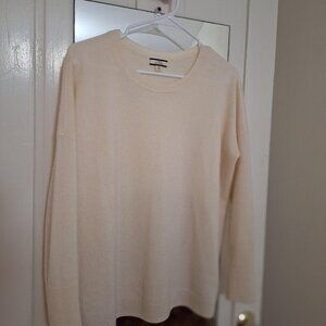J. Crew Cashmere Crewneck Boyfriend Sweater (Ivory)